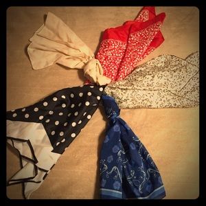 Vintage scarf bundle (5 scarves)